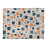Geometric Confetti Blue & Orange in Large (60" x 80") Size