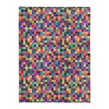 Pixel Mosaic Multicolor Vibrant in Large (60" x 80") Size