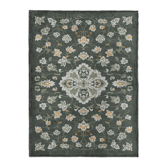 Fenwick Green & Orange in Large (60" x 80") Size