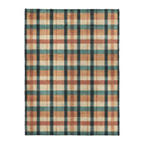 Brenton Plaid Taupe Teal in Large (60" x 80") Size