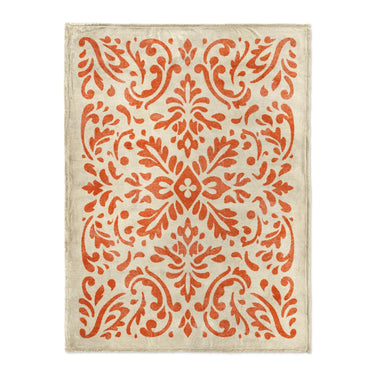 Floranna Ivory & Orange in Large (60" x 80") Size