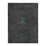 Solar System Charcoal & Teal in Large (60" x 80") Size