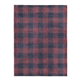 Buffalo Plaid Maroon & Navy in Large (60" x 80") Size