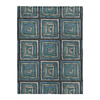 Diego Black & Blue in Large (60" x 80") Size