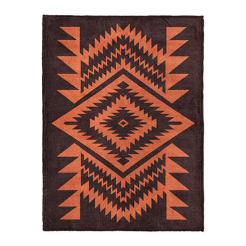 Reyno Orange & Maroon in Large (60" x 80") Size