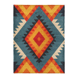 Zareen Blue & Orange in Large (60" x 80") Size