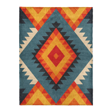 Zareen Blue & Orange in Large (60" x 80") Size
