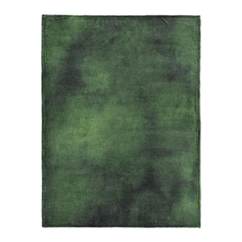 Andromeda Watercolor Navy & Kelly Green in Large (60" x 80") Size