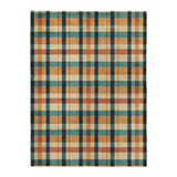 Brenton Plaid Taupe Teal in Large (60" x 80") Size
