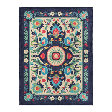 Nellie Blue Multicolor in Large (60" x 80") Size