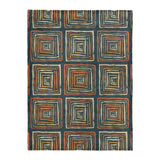 Diego Orange & Navy in Large (60" x 80") Size