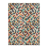 Pixel Mosaic Multicolor Earthtone in Large (60" x 80") Size