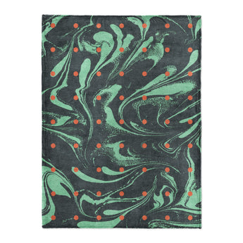 Acid Burn Teal & Orange in Large (60" x 80") Size