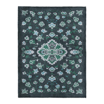 Fenwick Navy & Green in Large (60" x 80") Size