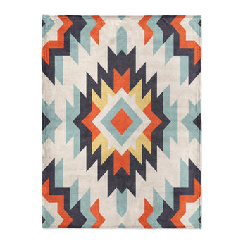 Dakota Blue & Orange in Large (60" x 80") Size