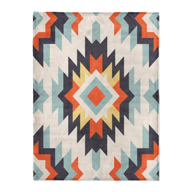 Dakota Blue & Orange in Large (60" x 80") Size