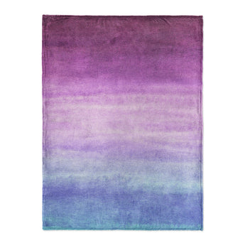 Imogen Watercolor Blue & Purple Ombre in Large (60" x 80") Size