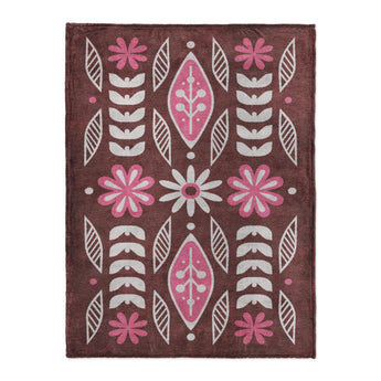 Topanga Burgandy & Pink in Large (60" x 80") Size
