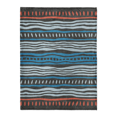 Delsin Blue & Black in Large (60" x 80") Size