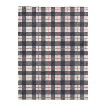 Wallace Plaid Navy & Red in Large (60" x 80") Size