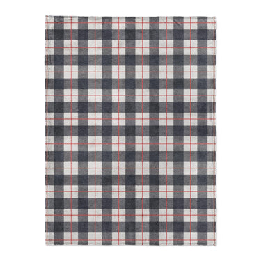 Wallace Plaid Navy & Red in Large (60" x 80") Size