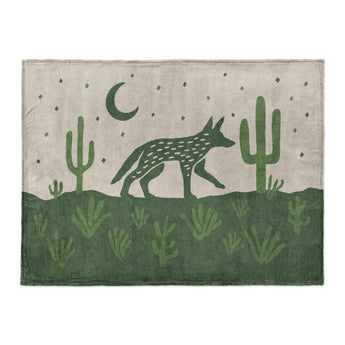 Desert Coyote Forest & Moss Green in Large (60" x 80") Size
