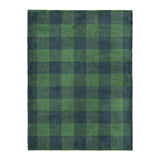 Buffalo Plaid Green Navy in Large (60" x 80") Size