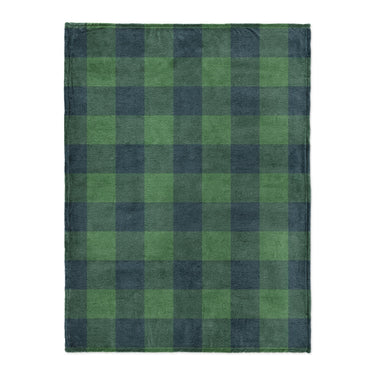 Buffalo Plaid Green Navy in Large (60" x 80") Size