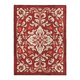 Annette Red & Ivory in Large (60" x 80") Size