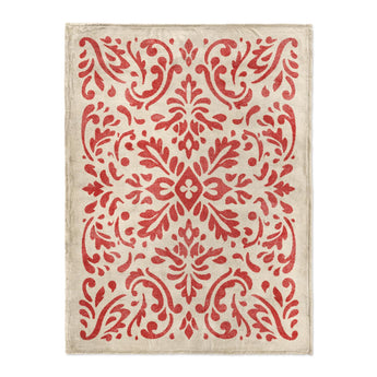 Floranna Ivory & Red in Large (60" x 80") Size