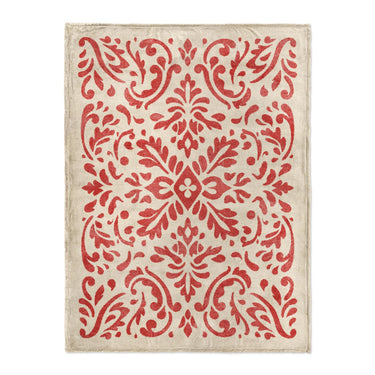 Floranna Ivory & Red in Large (60" x 80") Size