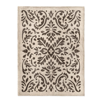 Floranna Ivory & Black in Large (60" x 80") Size