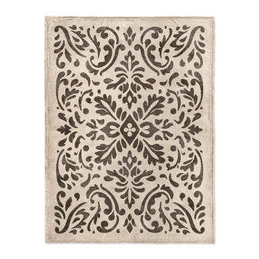 Floranna Ivory & Black in Large (60" x 80") Size