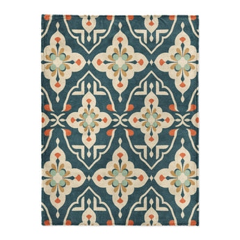 Merrin Blue & Ivory in Large (60" x 80") Size