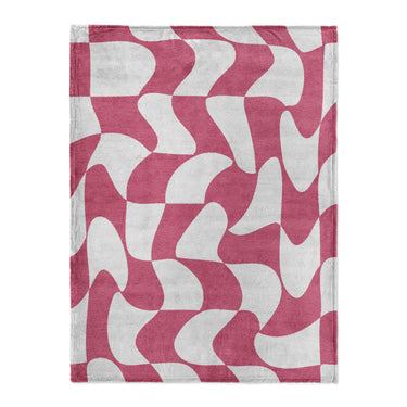 Twyla Checkered Fuchsia in Large (60" x 80") Size