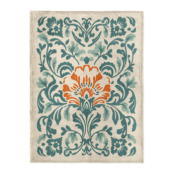 Beryl Teal & Orange in Large (60" x 80") Size