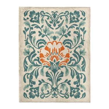 Beryl Teal & Orange in Large (60" x 80") Size