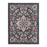 Annette Navy & Orange in Large (60" x 80") Size