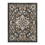 Annette Vintage Black & Yellow in Large (60" x 80") Size