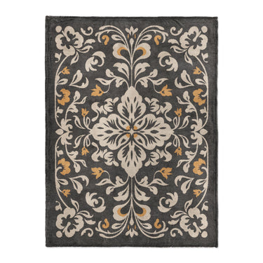 Annette Vintage Black & Yellow in Large (60" x 80") Size