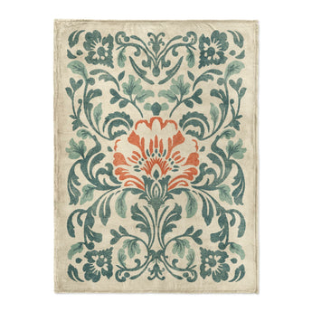 Beryl Teal & Orange in Large (60" x 80") Size