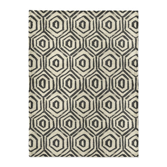 Torrance Black & Ivory in Large (60" x 80") Size