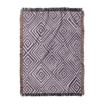 Hoffman Purple Woven Throw Blanket