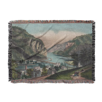 Harpers Ferry West Virginia Woven Throw Blanket