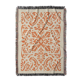 Floranna Ivory & Orange in Large (80" x 60") Size