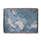 Zephyr Watercolor Azure Blue in Large (80" x 60") Size
