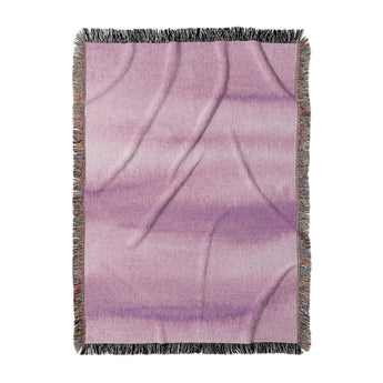 Ophelia Watercolor Violet Balayage Woven Throw Blanket