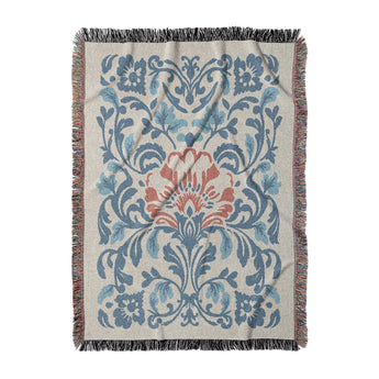 Beryl Blue & Red in Large (80" x 60") Size