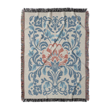 Beryl Blue & Red in Large (80" x 60") Size