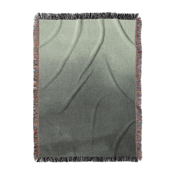 Kieran Watercolor Green Ombre Woven Throw Blanket